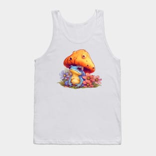 Cute Cottagecore Aesthetic Frog Mushroom Tank Top